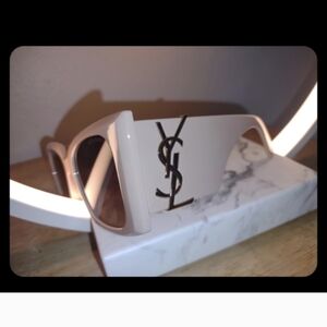 Yves Saint Laurent Cream Sunglasses Accessories